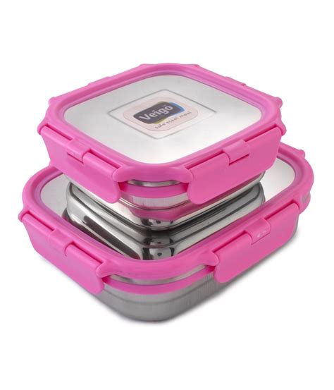 veigo lock n steel lunch box|Veigo Premium Finish Lock N Stainless Steel Air Tight Container .